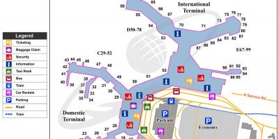 Yvr国内線ターミナルの地図