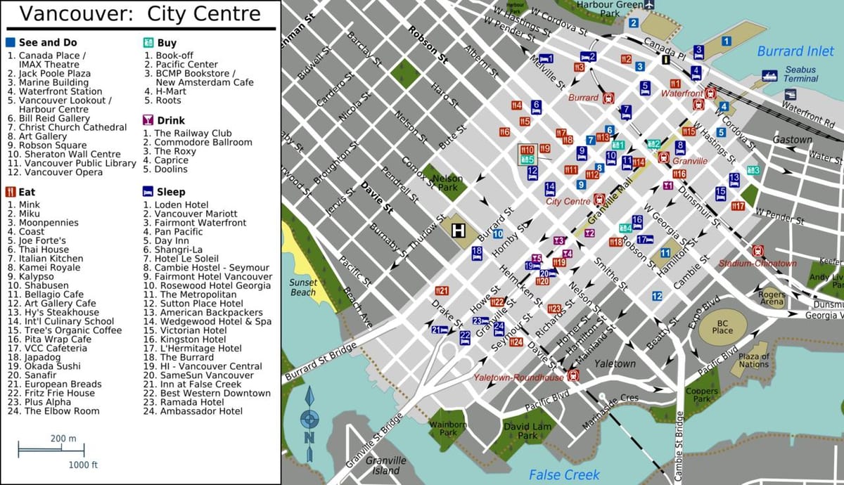"と電話がかかバンクーバーの地図