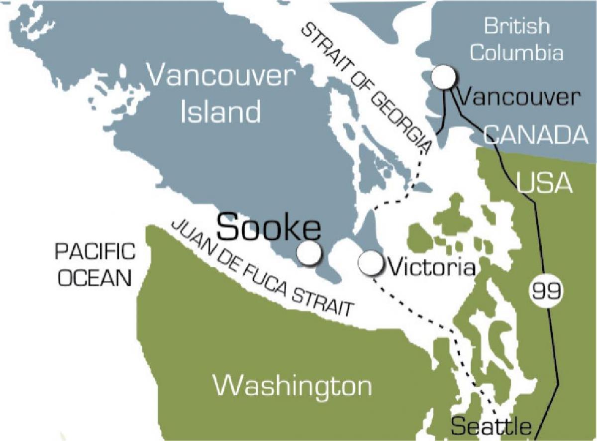 スーク地図バンクーバー島の地図とスークバンクーバーアイランド（ブリティッシュコロンビア州-カナダ）