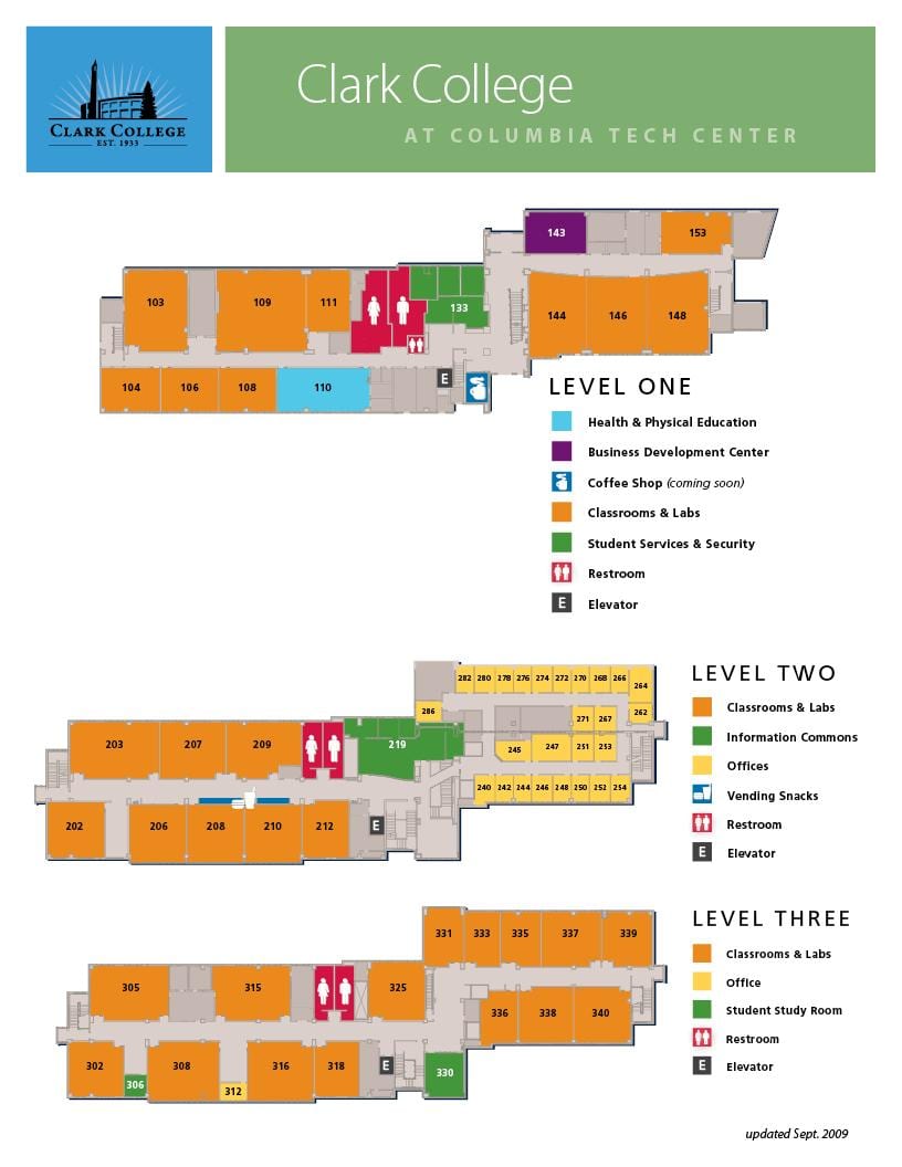 クラークコミュニティ大学地図