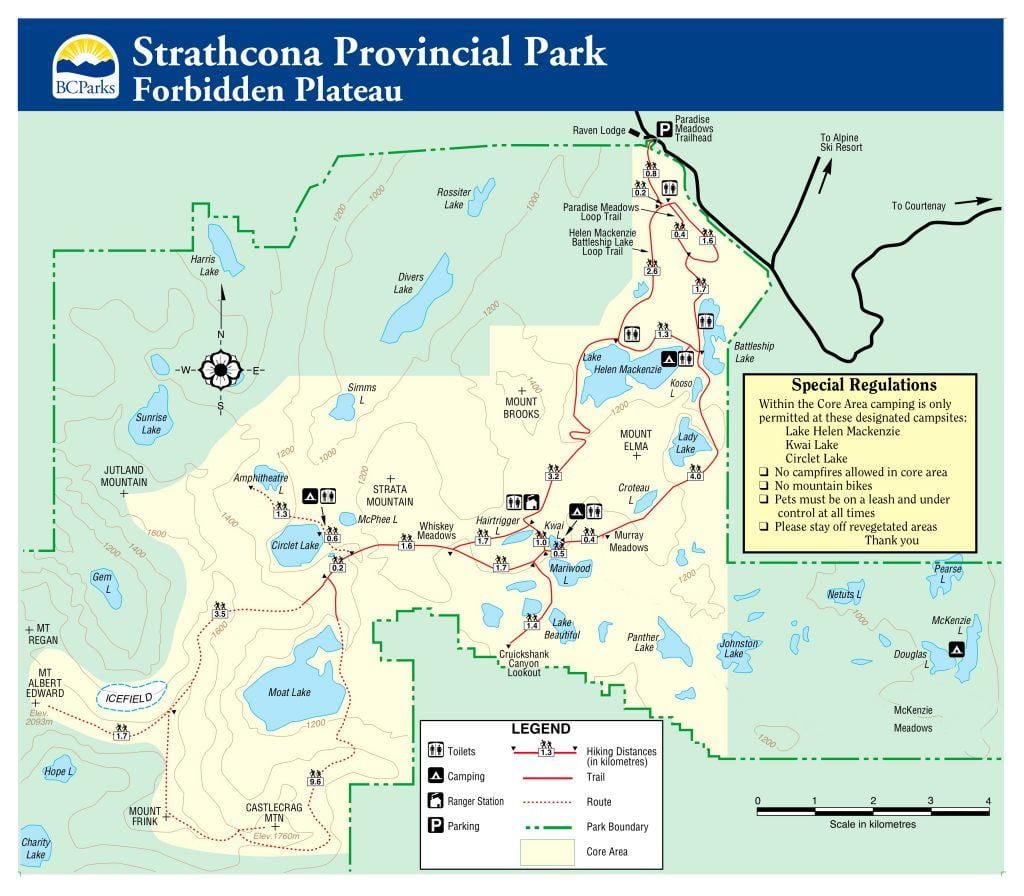 地図のバンクーバーアイランド州立公園