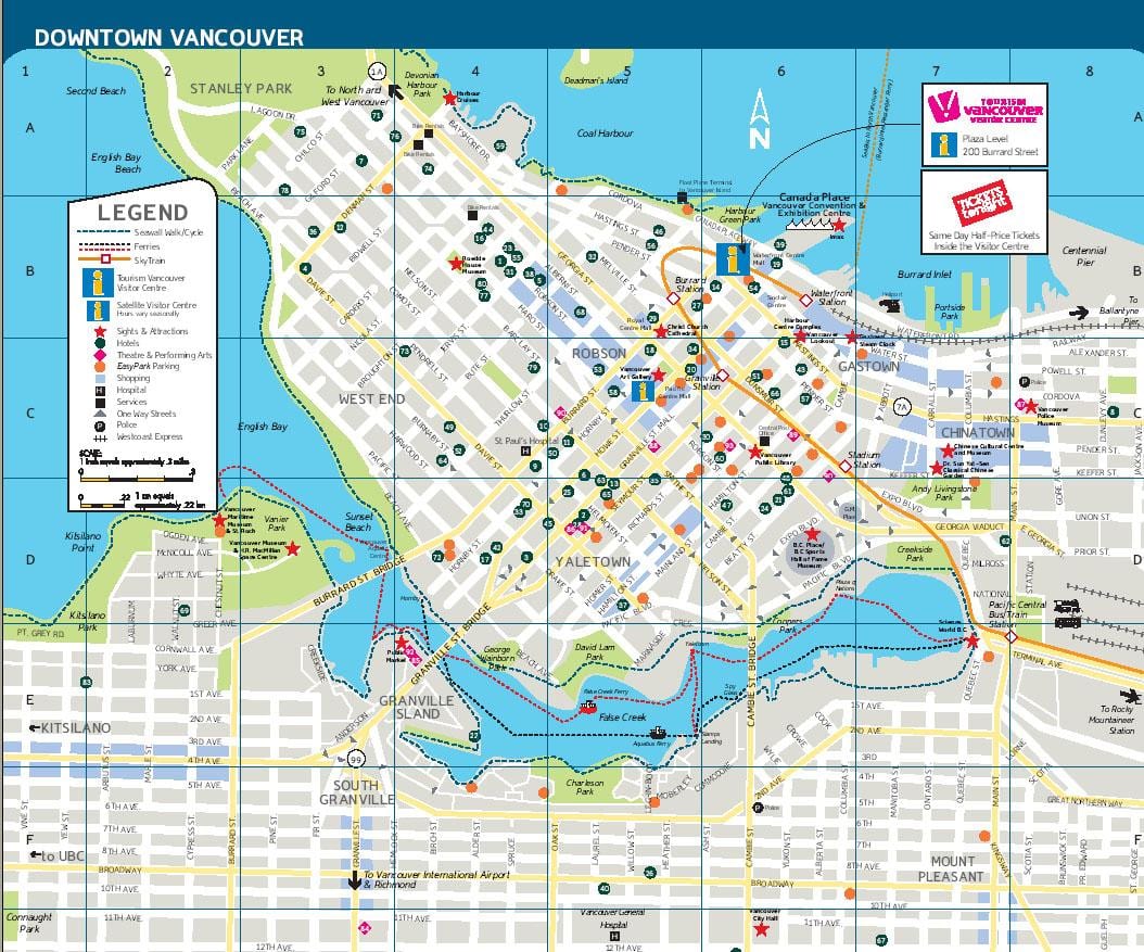 街の地図vancouver bc