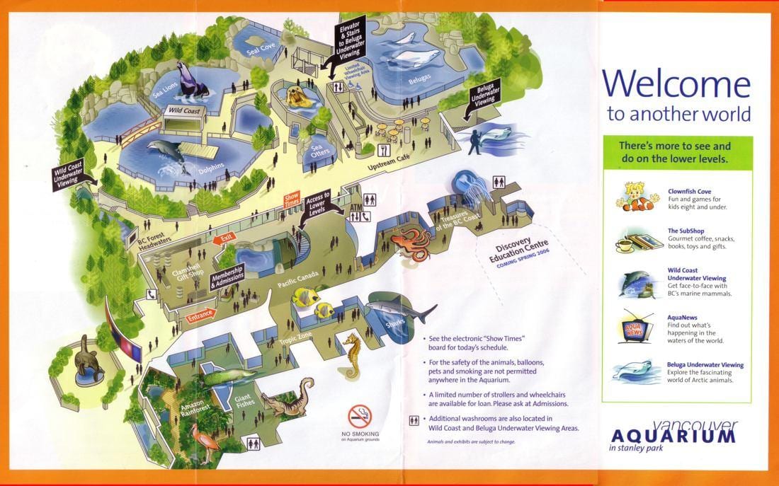 地図のバンクーバー水族館