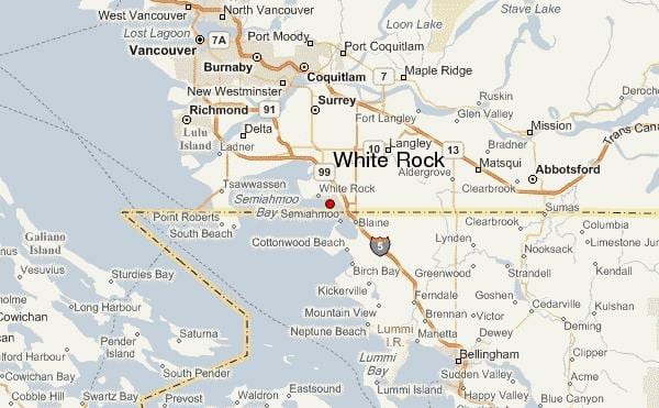 地図ホワイトロックバンクーバー