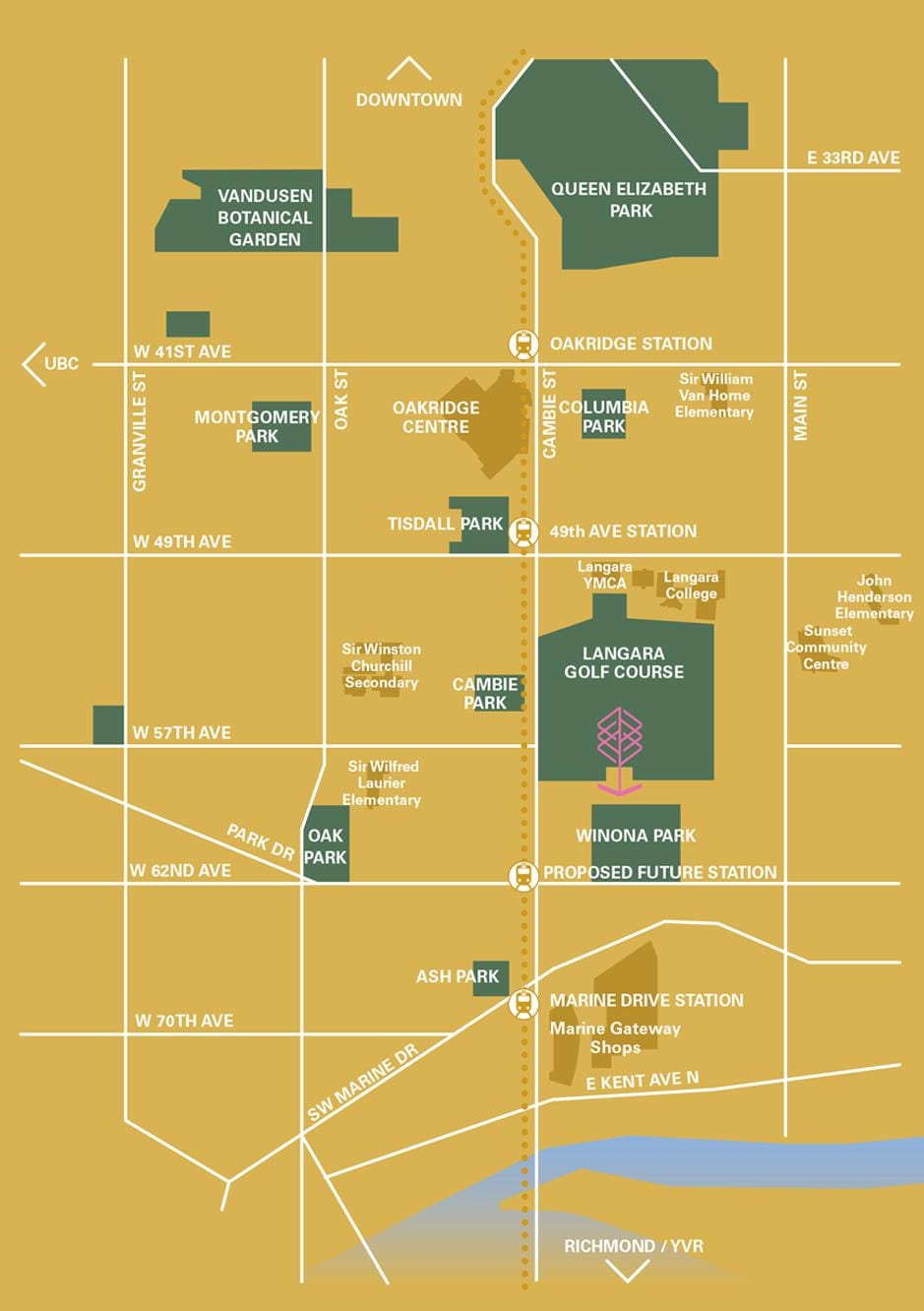 地図langara