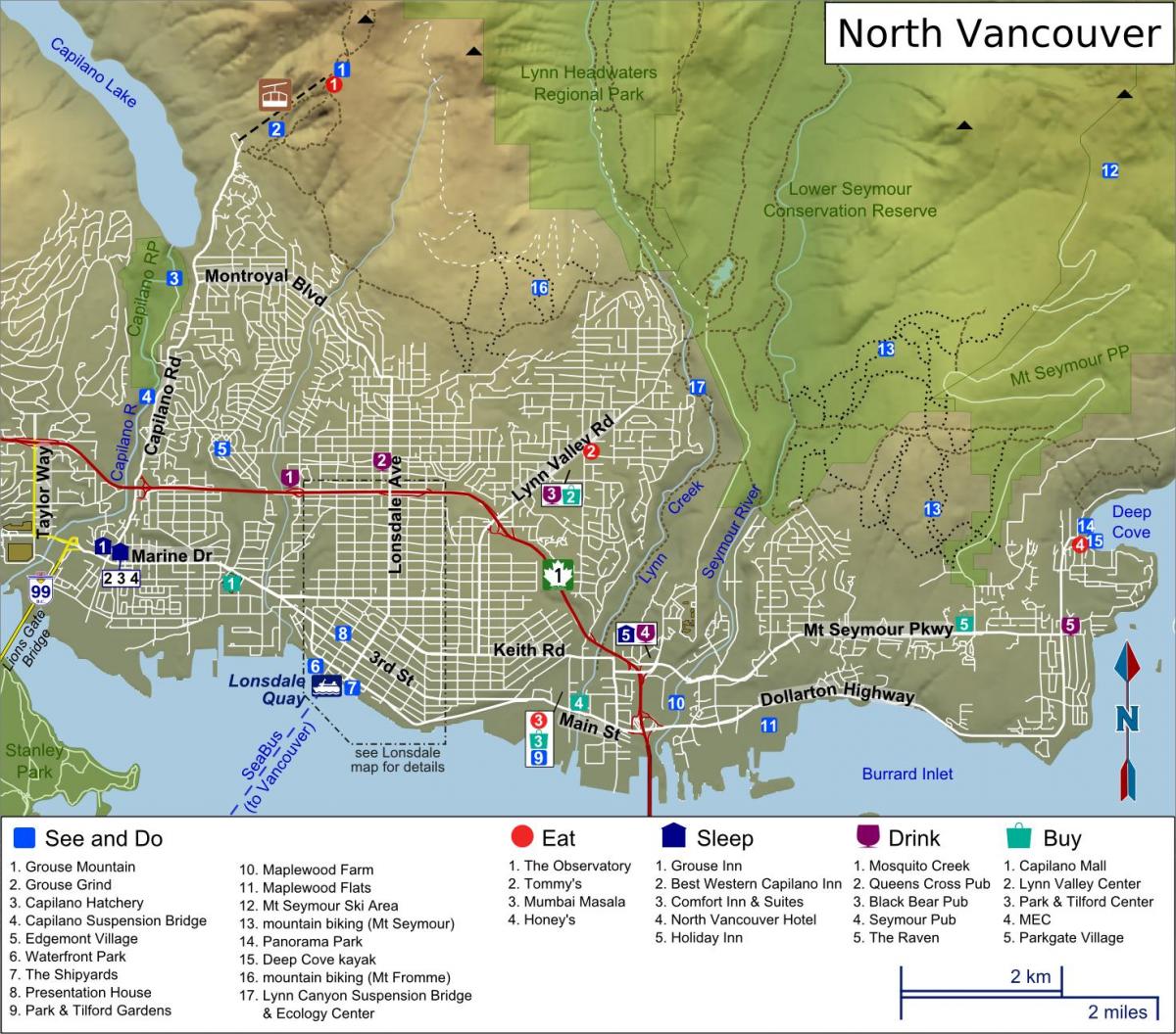 地図north vancouver bc
