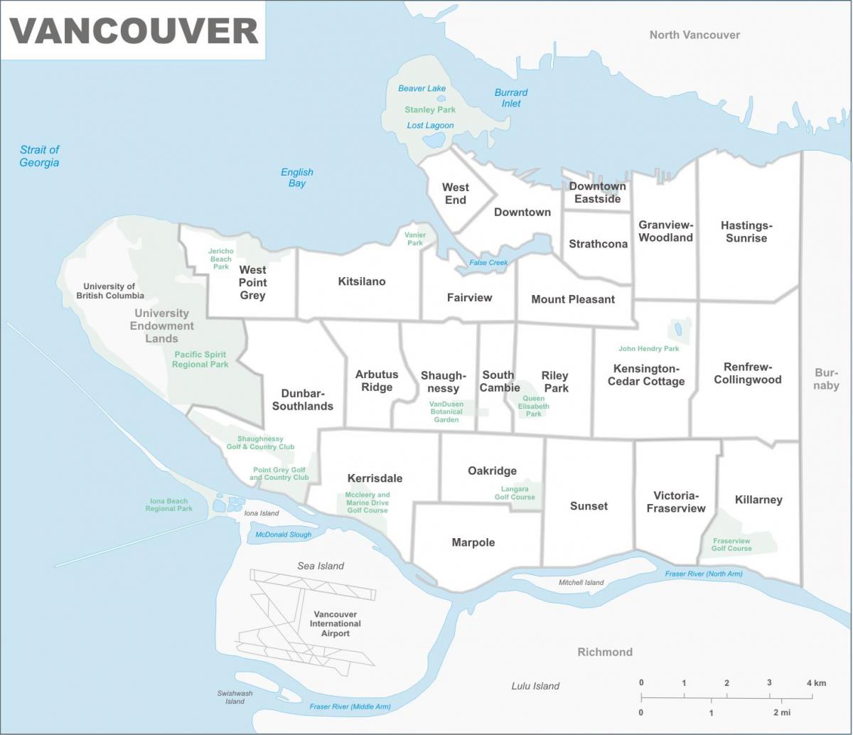 vancouver bc辺地図