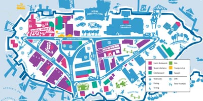 地図のグランビル島バンクーバー