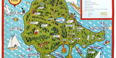 地図のスタンレーパークトーテムポール