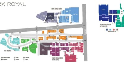 バンクーバーのダウンタウンショッピング地図