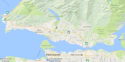 バンクーバー島の山地図