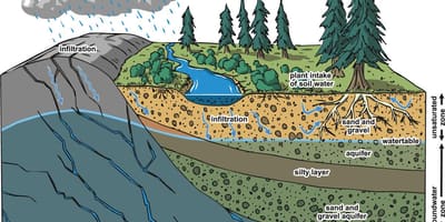 地図バンクーバーの地下水帯水層