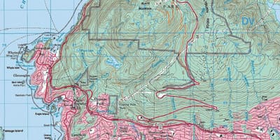 地図のバンクーバー地形