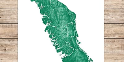 地図バンクーバー島美術