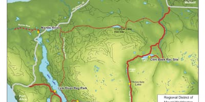 地図のバンクーバー島の洞窟