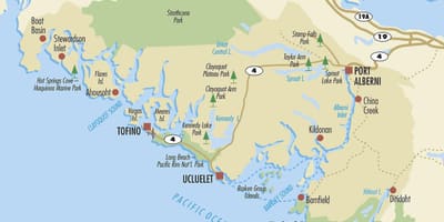 バンクーバー島の名所地図