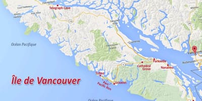 地図のバンクーバー島金請求 