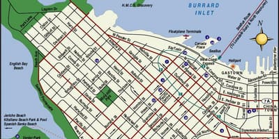 地図のバンクーバー都市センター