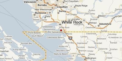 地図ホワイトロックバンクーバー