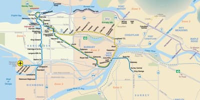 バンクーバー地下の地図