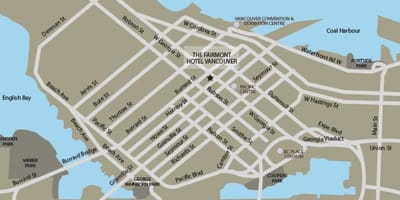 地図の方向にバンクーバー