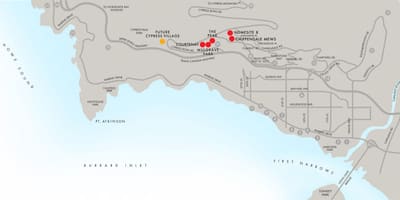 地図west vancouver bc
