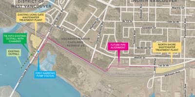 地図westバンクーバーのgis