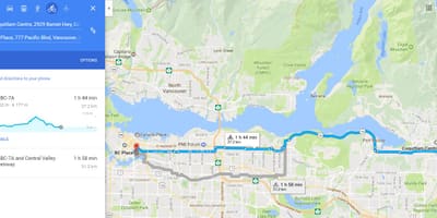 Translinkサイクリングの地図