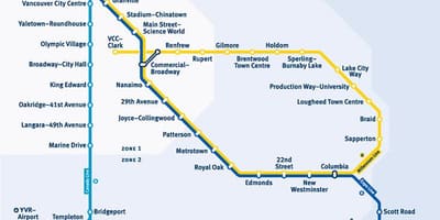 地図vancouver bc駅
