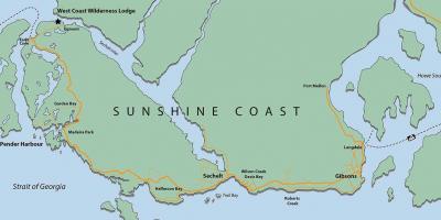 西海岸はバンクーバー島の地図